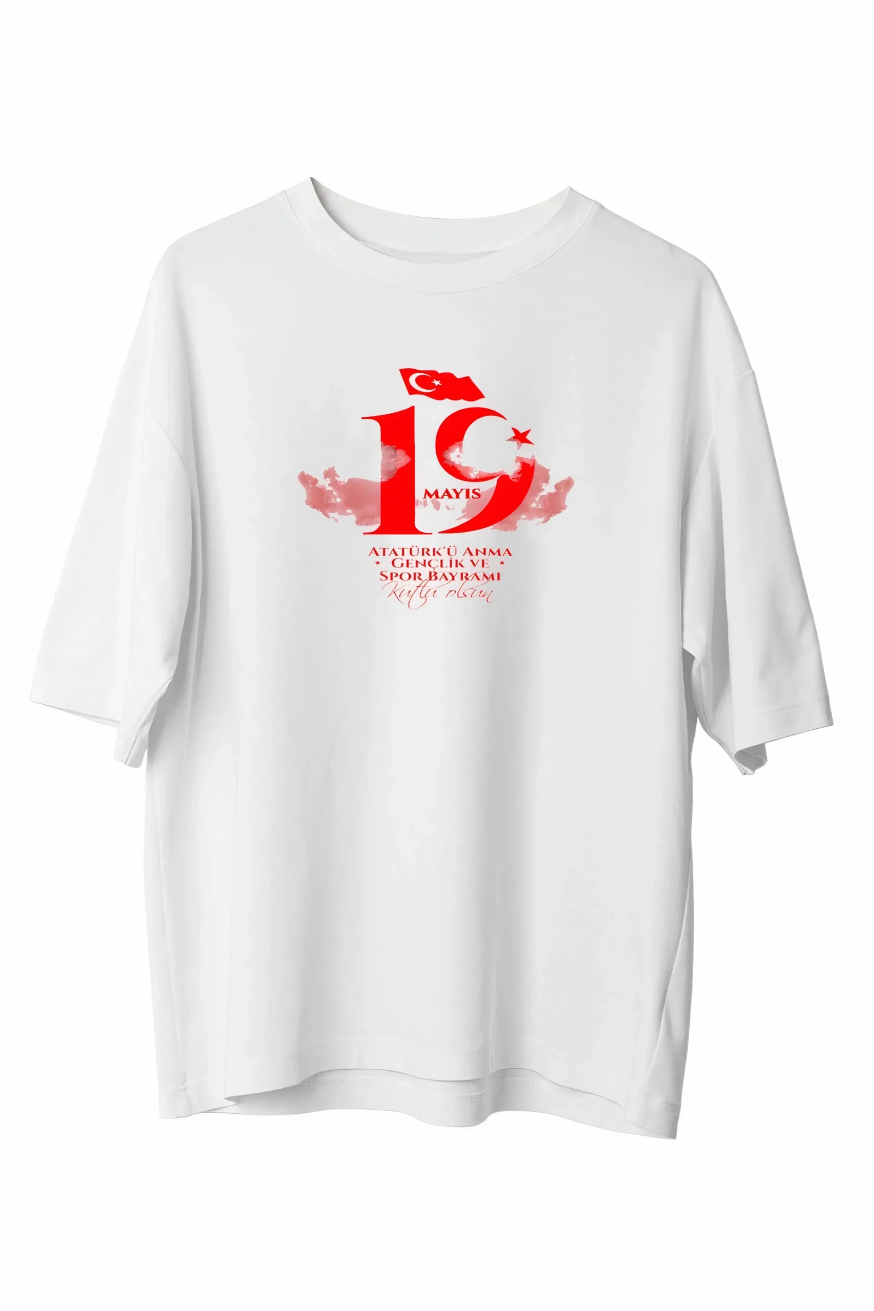 19-mayis-unisex-baskili-t-shirt-beyaz-10744466-sw2400sh3600 19 Mayıs Unisex Baskılı T-shirt - Görsel 1
