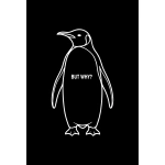 Kadın Nihilist Penguen Baskılı 3 İplik Pamuklu Kapüşonlu Sweatshirt Hoodie Siyah - Görsel 3