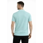 Erkek Kısa kol Fitilli Triko Polo Yaka Düğmesiz T-shirt 2'li Set Siyah - Görsel 5