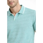 Erkek Kısa kol Fitilli Triko Polo Yaka Düğmesiz T-shirt 2'li Set Siyah - Görsel 8
