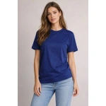 Kadın Osy Modal yumuşak dokulu Kumaş  Bisiklet Yaka T-shirt - Görsel 4