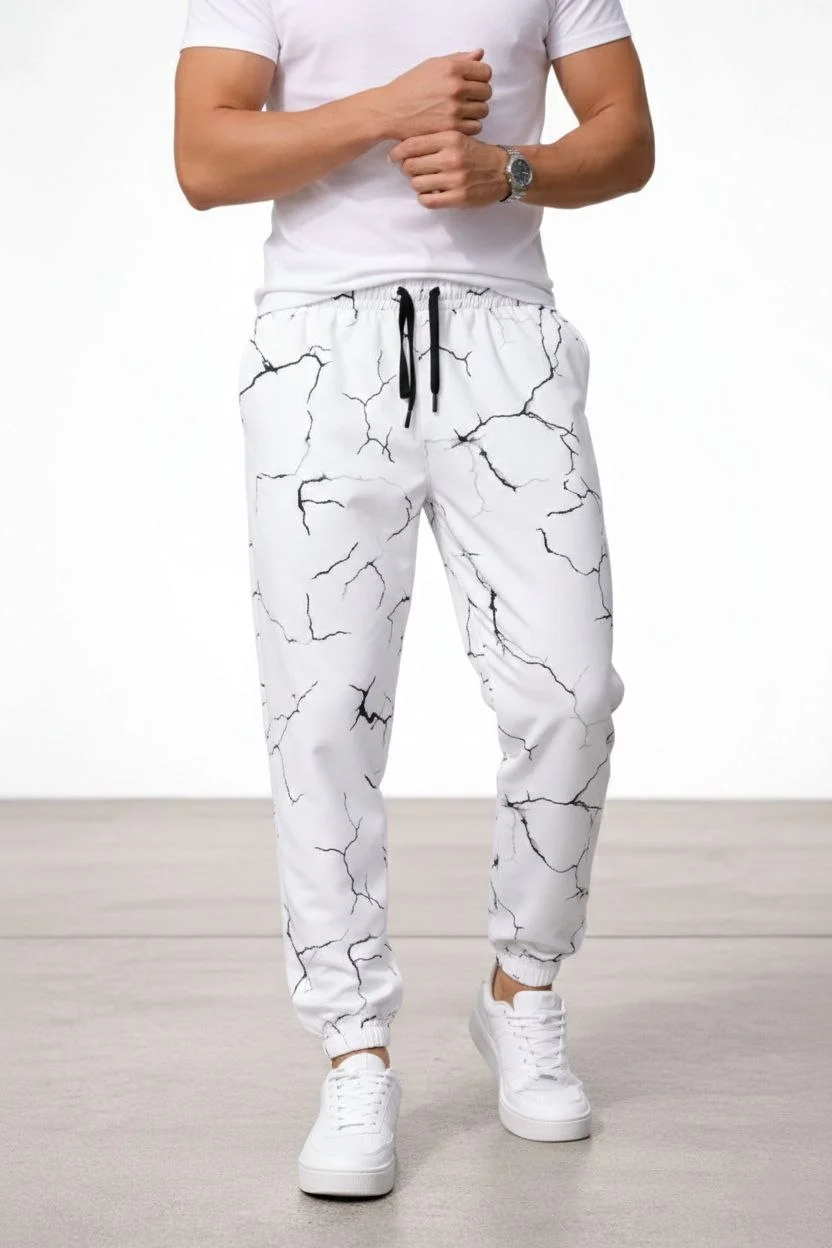 699c1e9a1580c-82363324-sw832sh1248 Erkek Dijital Baskılı Cepli Eşofman Alt Pantalon Üç İplik Pamuklu Lastik Paça - Görsel 1
