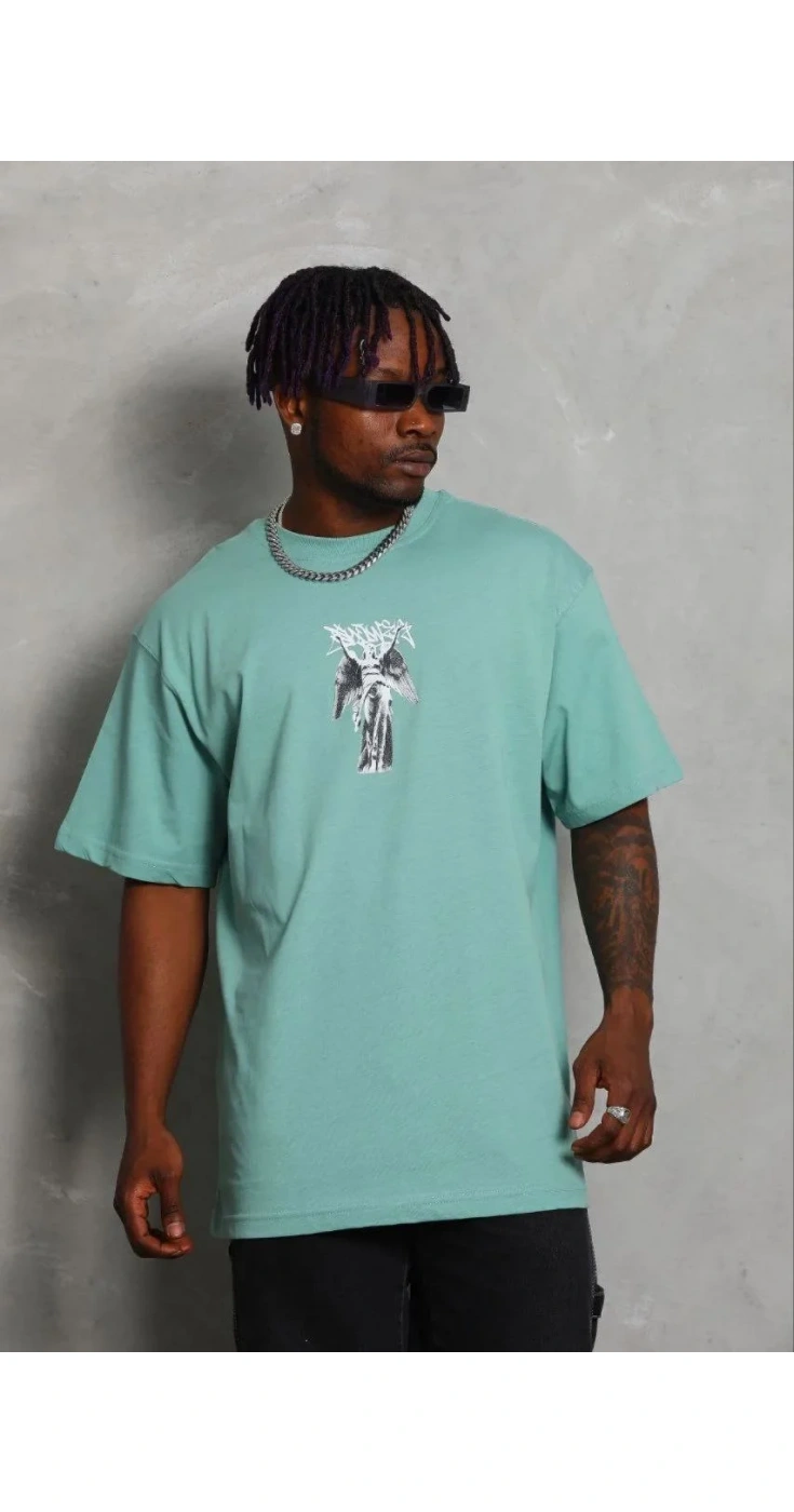 Erkek Baskılı T-Shirt Kısa Kol Bisiklet Yaka Regular Fit Tişört