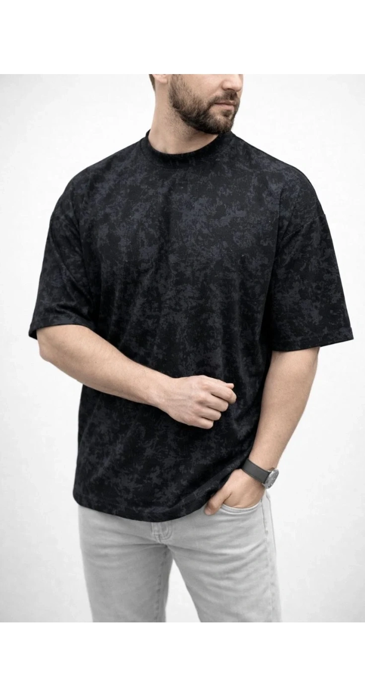 Erkek Premium Tişört OSY Yumuşak Dokulu Yıkamalı Oversize T-Shirt
