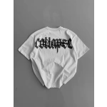Erkek Ön ve Arka Baskılı T-Shirt Kısa Kol Bisiklet Yaka Regular Fit Tişört