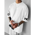 ERKEK T-Shirt No Risk No Story Baskılı Bisiklet Yaka Tişört - Görsel 2