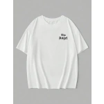 Kadın Ön ve Arka Baskılı T-Shirt Kısa Kol Bisiklet Yaka Regular Fit Tişört - Görsel 2