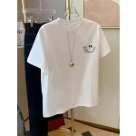 Kadın Gülücük Baskılı Tişört Kısa Kol Bisiklet Yaka Ovarsize T-Shirt