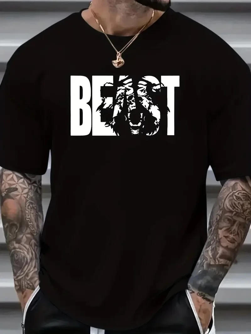 baskili-oversize-bisiklet-yaka-t-shirt-siyah-22905432-sw800sh1067 Erkek Baskılı Tişört Kısa Kol Bisiklet Yaka Ovarsize T-Shirt - Görsel 1