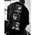 Erkek T-Shirt Sokak Stili Baskılı Kısa kol Tişört