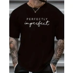 Erkek PERFECTLY Baskılı Tişört Bisiklet yaka yazlık Kısa Kol t-shirt