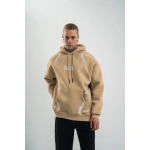 Erkek Baskılı Kapüşonlu Oversize 3 İplik Pamuklu SweatShirt Hoodie - Görsel 7