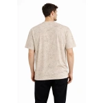 Erkek Asit Yıkama Bisiklet Yaka Kısa Kollu Oversize T-Shirt Tişört - Görsel 2
