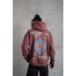 Erkek Kilim Desen Kapüşonlu üç iplik pamuklu  Sweat - Görsel 2