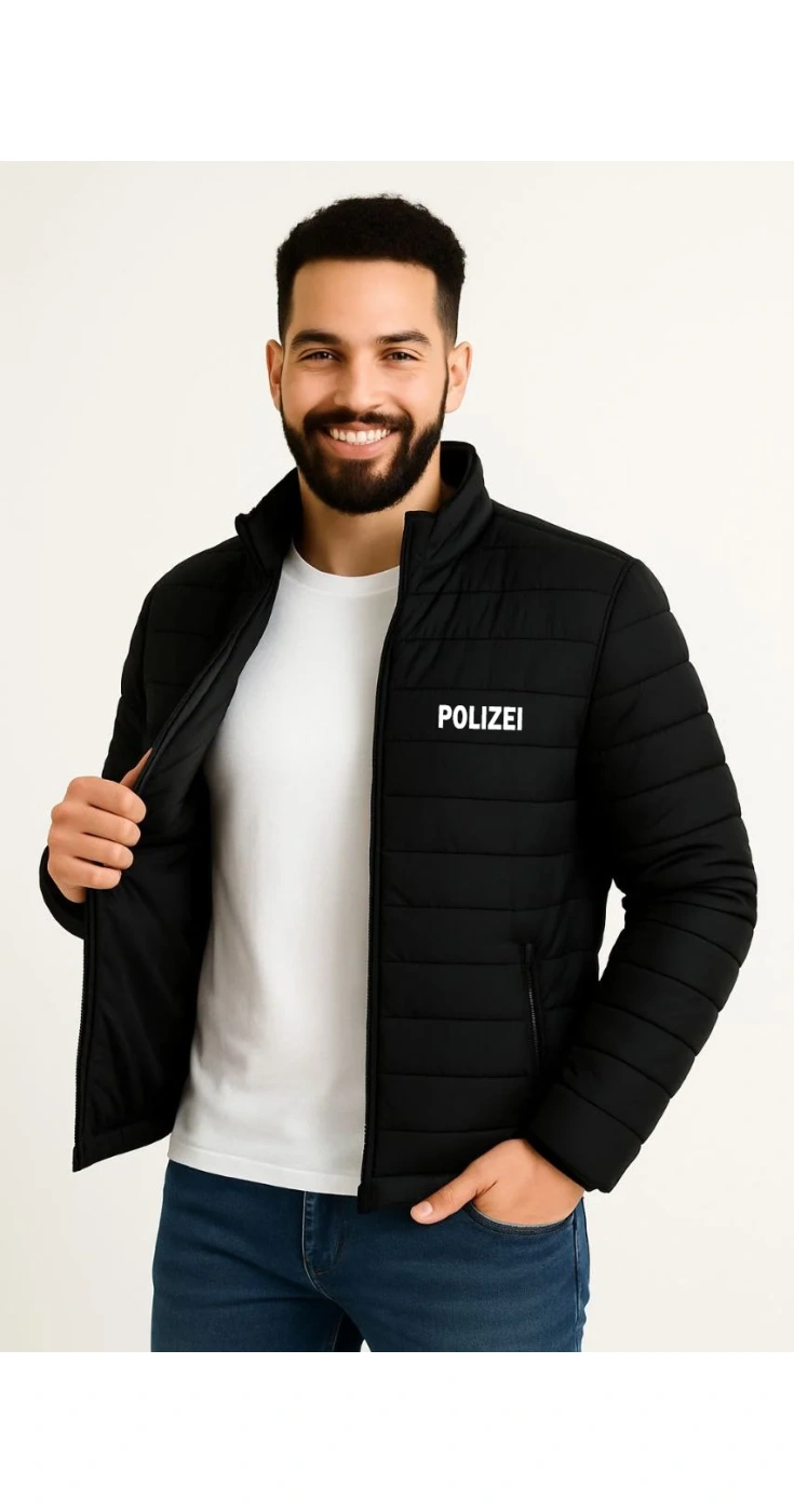 Erkek Mikro Su İtici Kapitone Baskılı Astarlı Fermuarlı Bomber Mont