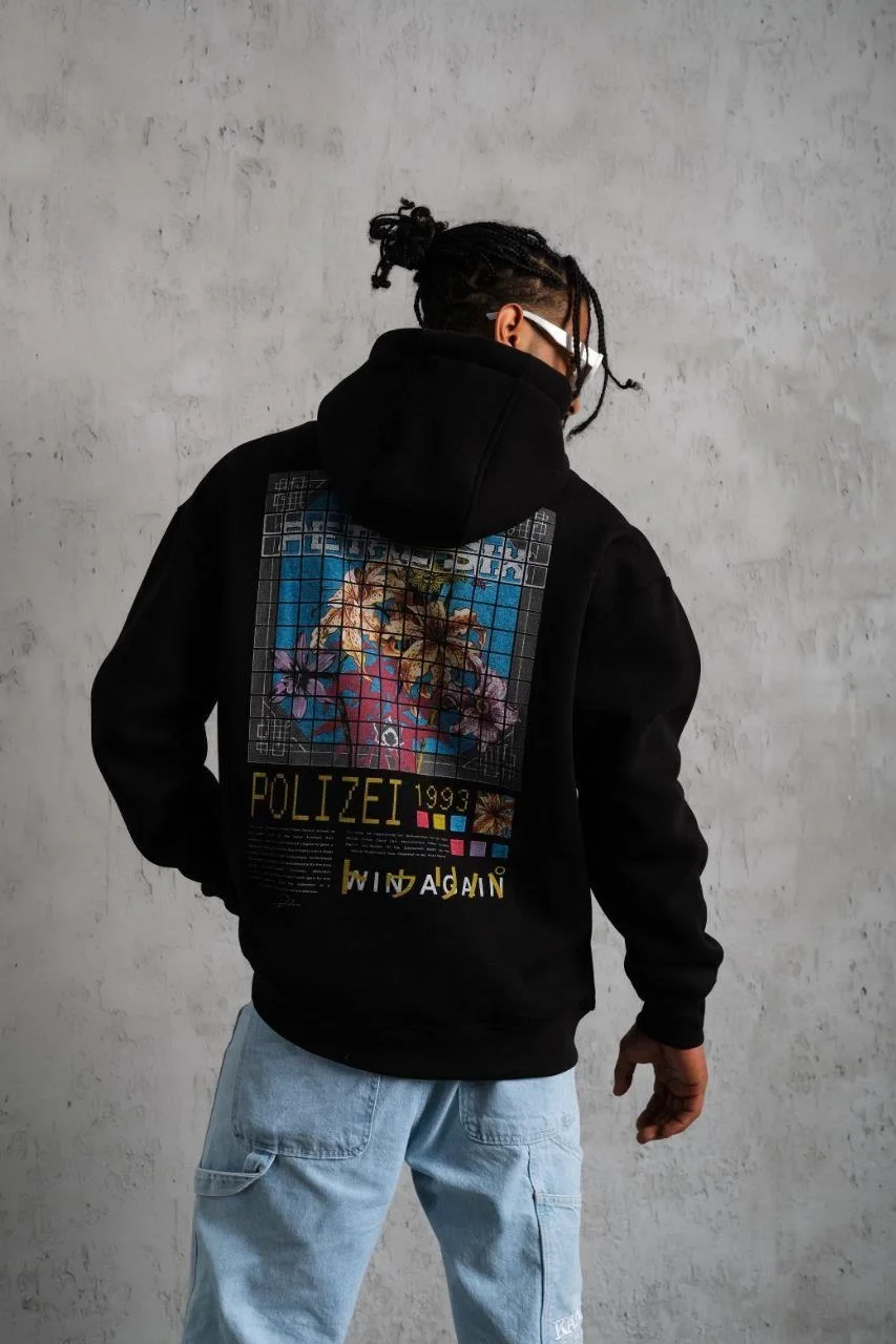 erkek-patel-six-baskili-kapusonlu-sweat-siyah-192414097-sw853sh1280 Erkek Patel Six Baskılı üç iplik pamuklu Kapüşonlu Sweat - Görsel 1