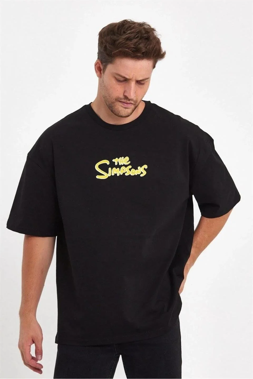 erkek-sirt-baskili-bisiklet-yaka-oversize-t-shirt-siyah-196803879-sw960sh1440.webp Erkek Baskılı T-Shirt Kısa Kol Bisiklet Yaka Regular Fit Rahat Kalıp Günlük Tişört - Görsel 1