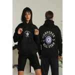 Erkek Sırt Baskılı Oversize Üç İplik Kapüşonlu Hoodie Sweatshirt - Görsel 4