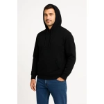 Erkek 3 İplik Pamuklu Kapüşonlu Kanguru Cepli SweatShirt hoodie