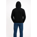 Erkek 3 İplik Pamuklu Kapüşonlu Kanguru Cepli SweatShirt hoodie - Görsel 4