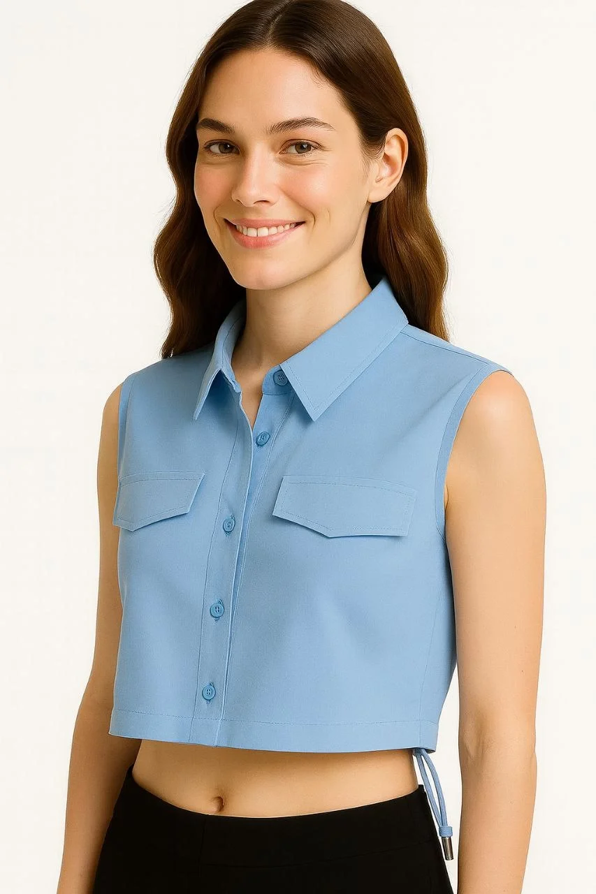 kadin-crop-poplin-gomlek-yalanci-cepli-ayarlanabilir-yan-kordonlu-bebe-mavisi-66147839-sw853sh1280 Kadın Crop Poplin Gömlek Yalancı Cepli Ayarlanabilir Yan Kordonlu - Görsel 1