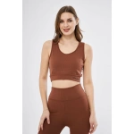 Kadın Fitilli Baskılı Crop - Görsel 3
