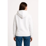 Kadın 3 İplik Pamuklu Kapüşonlu Kanguru Çepli SweatShirt hoodie - Görsel 2