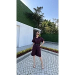 Kadın Yakalı Gömlek Kemerli Şortlu Alt-Üst Takım