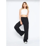 Kargo Cepli Palazzo Oversize Kesim İki iplik Bol Paça Eşofman Altı Pantalon - Görsel 8