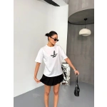 KADIN Baskılı T-Shirt Kısa Kol Bisiklet Yaka Regular Fit Yazlık Tişört - Görsel 3