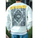 Erkek 3 iplik pamuklu Kışlık Bisiklet Yaka Baskılı SweatShirt - Görsel 2
