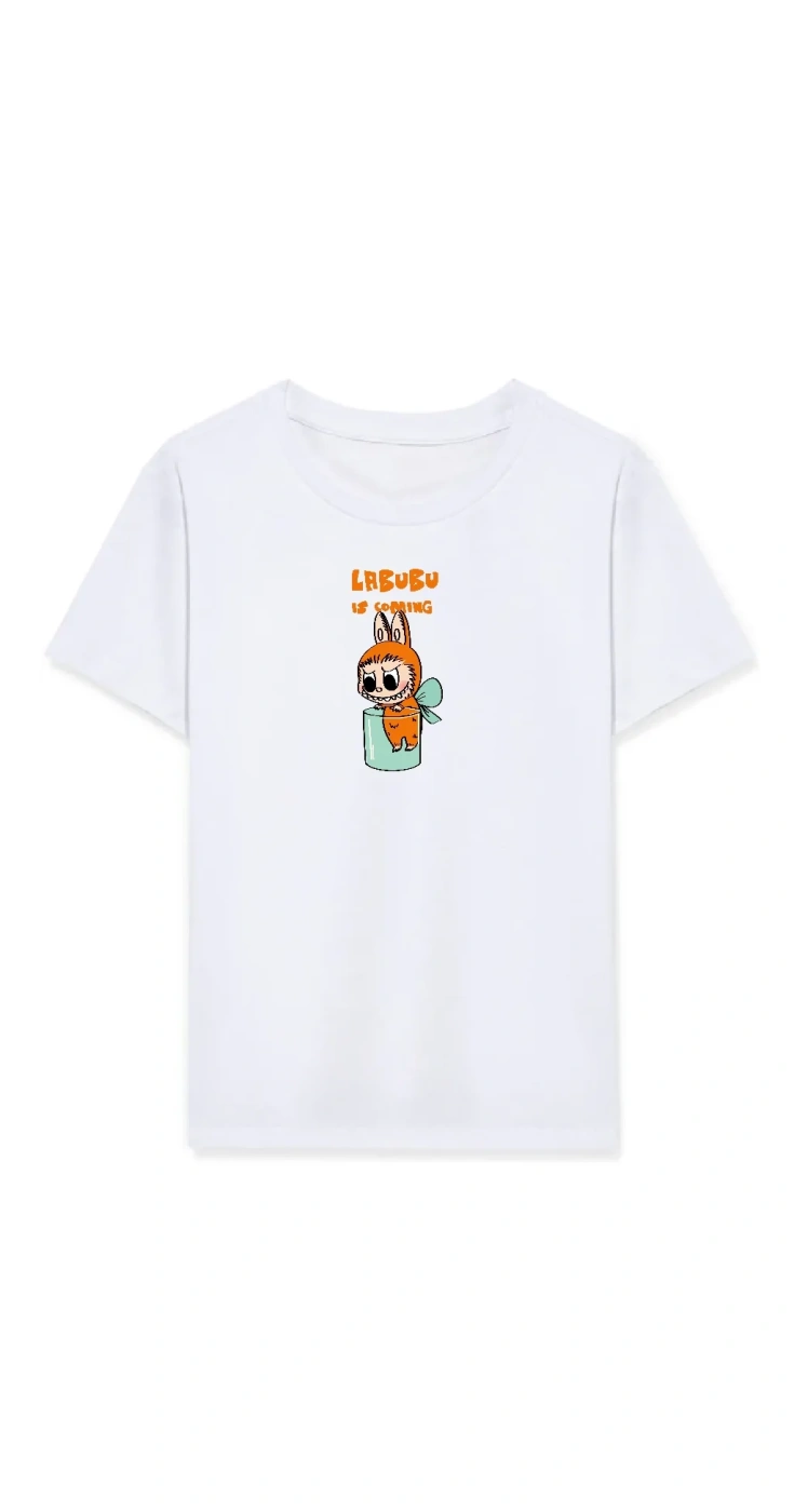 Kız Labubu Çocuk Baskılı T-Shirt