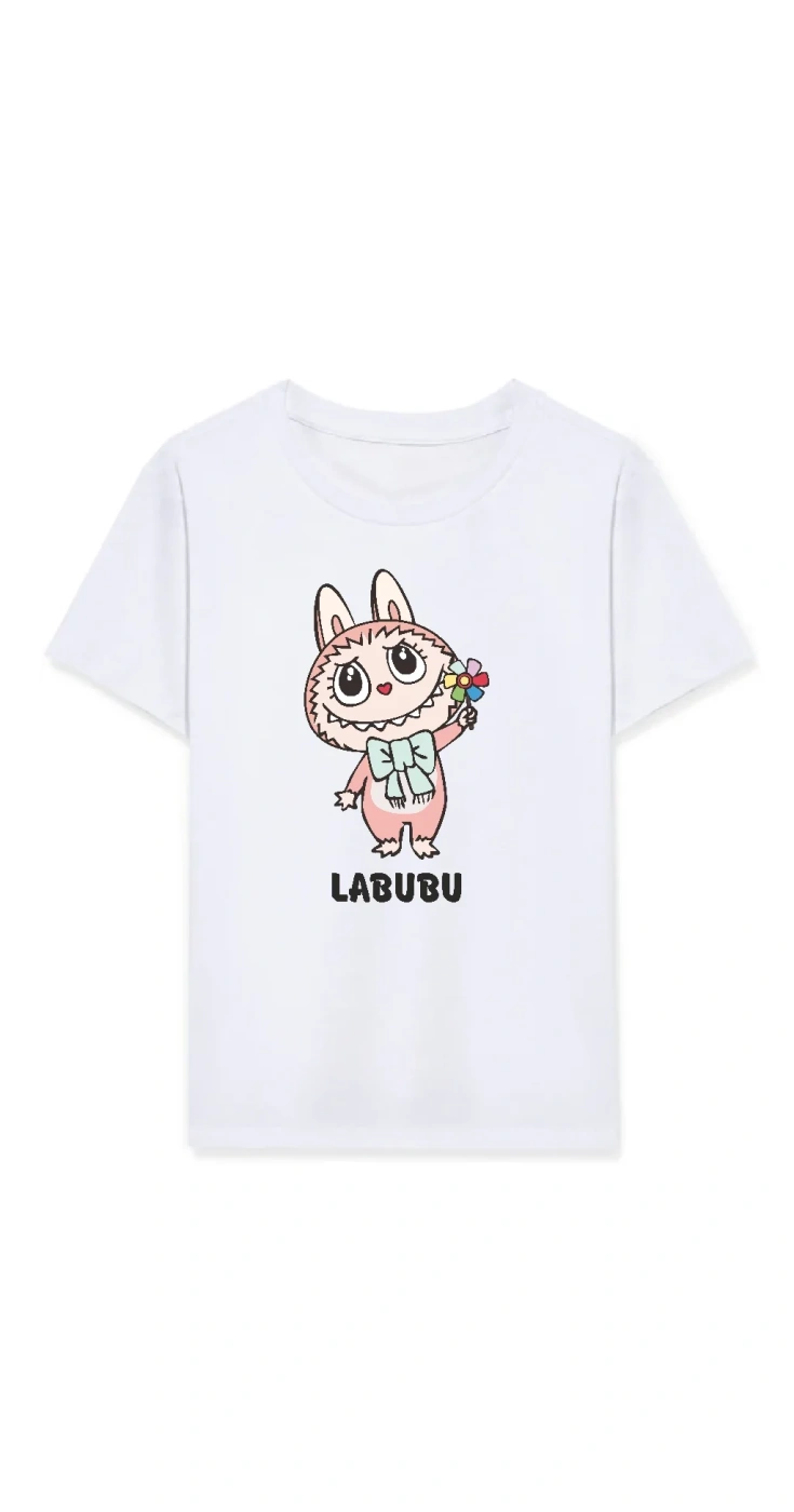 Kız Labubu Çocuk Baskılı T-Shirt