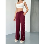 Kadın Osy Modal Yumuşak Dokulu Kumaş Nakış işlemeli Rahat Bol Paça Eşofman Pantalon - Görsel 2