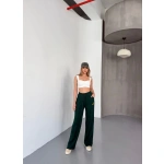 Kadın Osy Modal Yumuşak Dokulu Kumaş Nakış işlemeli Rahat Bol Paça Eşofman Pantalon - Görsel 4