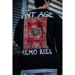 Erkek Bisiklet Yaka 3 İplik Pamuklu Baskılı SweatShirt - Görsel 2