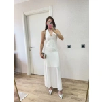 Kadın Sırt dekolteli Uzun Elbise - Görsel 2