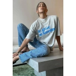 Kadın Baskılı Oversize kısa kol T-Shirt - Görsel 5