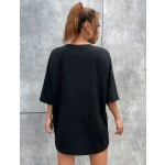 Kadın kelebek Baskılı Oversize kısa kol T-Shirt - Görsel 2