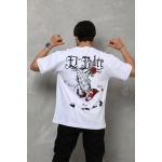 Erkek Bisiklet Yaka Baskılı Oversize T-Shirt - Görsel 3