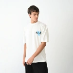 Erkek Baskılı T-Shirt Kısa Kol Bisiklet Yaka Regular Fit Rahat Kalıp Günlük Tişört