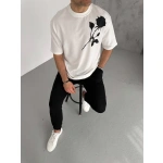 Erkek Tişort Bisiklet Yaka Baskılı Kısa kol T-Shirt - Görsel 2
