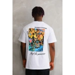 Erkek Bisiklet Yaka Baskılı Oversize T-Shirt - Görsel 6