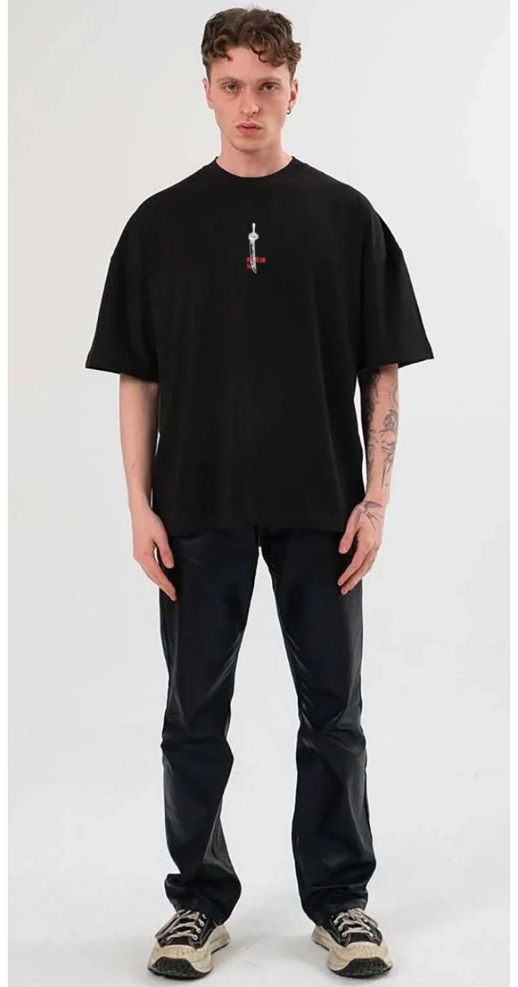 Erkek Baskılı T-Shirt Kısa Kol Bisiklet Yaka Regular Fit Rahat Kalıp Günlük Tişört