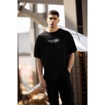 Erkek Baskılı T-Shirt Kısa Kol Bisiklet Yaka Regular Fit Rahat Kalıp Günlük Tişört