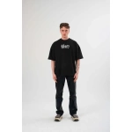 Erkek Bisiklet Yaka Baskılı Kısa kol Oversize T-Shirt