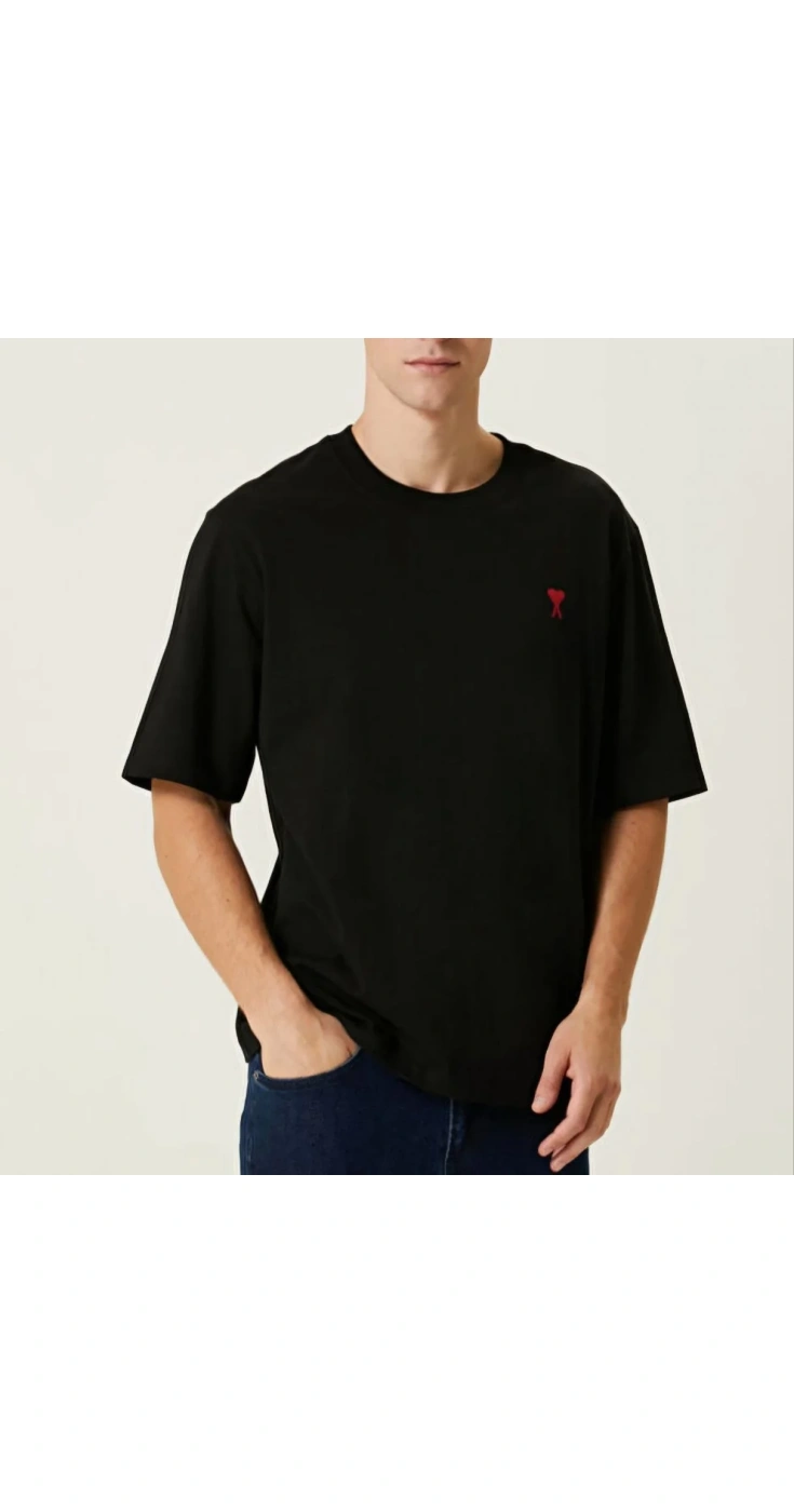 ERKEK Bisiklet Yaka Baskılı Oversize  Kısa Kol T-Shirt