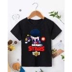 Unisex Bisiklet Yaka Kısa Kol Baskılı Çocuk T-Shirt - Görsel 2