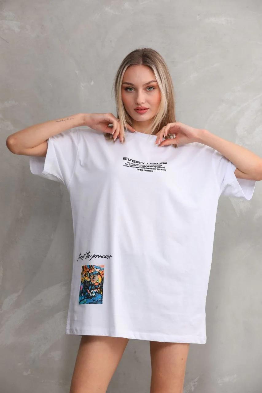 unisex-bisiklet-yakali-baskili-oversize-t-shirt-beyaz-10683646-sw853sh1280 kadın Bisiklet Yaka Baskılı Oversize T-Shirt - Görsel 1