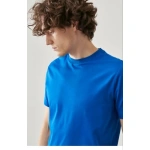 ERKEK Düz Biskilet Yaka Oversize T-shirt - Görsel 5